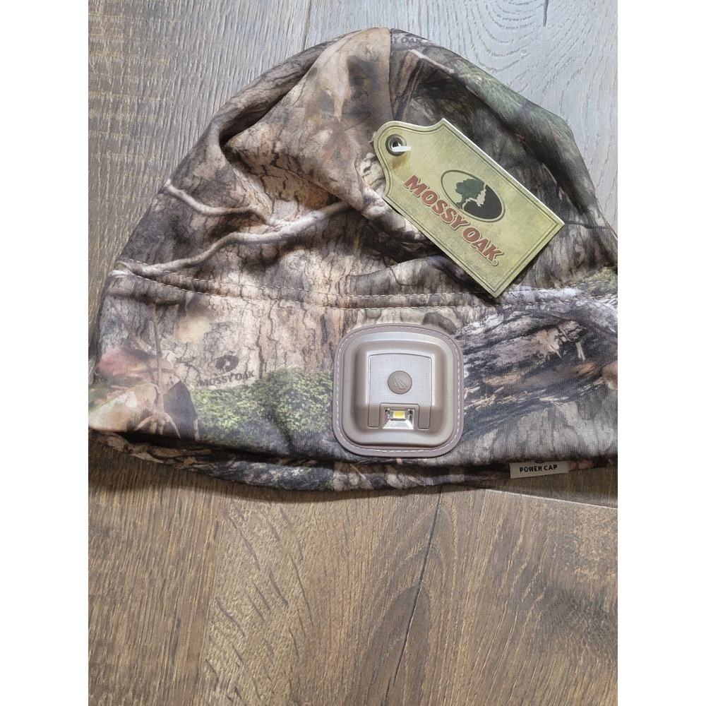 Mossy Oak Camo Beanie with Built-in LED Light Rechargeable PowerCap‎ 3.0